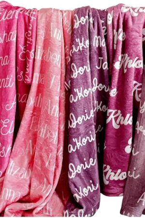 Custom Name Blanket Plush Blanket Baby 30x40 inches Fleece Throw