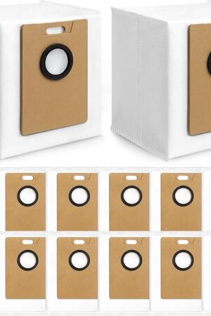 14 Pack RV20 Max Plus Dust Bags Compatible with Tapo RV30 Max Plus RV20 Max Plus Robot Vacuum Bags 3L Large Capacity Heavy Duty Bags for Home Vacuum