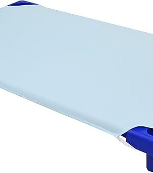 American Baby Company 100% Natural Cotton Percale Cot Sheet, Blue, 23" x 51"