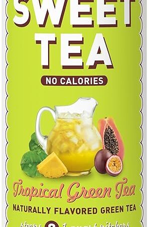 The Republic of Tea – Sweet Iced Tropical Green Tea, 8 Large Quart-Sized Iced Tea Pouches, Naturally Caffeinated