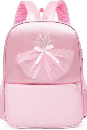 Dorlubel Cute Ballet Dance Backpack Tutu Dress Dance Bag with Key Chain Girls