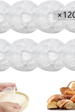 120pcs Shower Caps for Sourdough Bread, Reusable Bowl Covers for Proofing, Plastic Bread Covers With Elastic