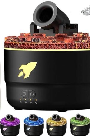Cannon Blast Aroma Humidifier, 7 Colors LED Vapor Cannon Humidifier Silent Diffuser, 2 Mode Creative Turret Colorful Yellowcane Air Aromatherapy Small Home Desktop Diffuser for Bedroom