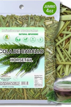BexpertsUSA Cola de Caballo Herbal Tea, 4 oz (113g), 100% Natural | Traditional Mexican Remedy | Horsetail Loose Leaf Tea | Caffeine-Free | Vegan | Non-GMO | Gluten-Free