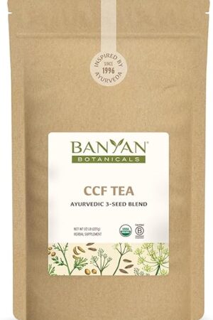 Banyan Botanicals CCF Tea - Organic Ayurvedic Detox Tea, ½ lb. | Supports Digestion | Cumin, Coriander, Fennel | Non-GMO | Sustainably Sourced | Vegan