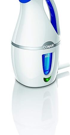 Conair Complete Steam Hand Held Fabric Steamer, 1100W, White/Blue