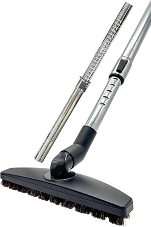 Vacuum Floor Brush & Extension Wand for Vacuum Cleaners with 1 ¼ inch (1.25'') (32mm) Inner Diameter with Horse Hair Soft Bristles - Hardwood Floor Attachment & Vacuum Extension Tube