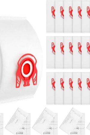 20 Pack 3D Airclean FJM Vacuum Cleaner Bags Compatible with Miele FJM Vacuum Cleaner, Compact C1, Compact C2, Complete C1, S241, S290, S300i, S500, S700, S4, S6 Series, Replaces Part 10123220