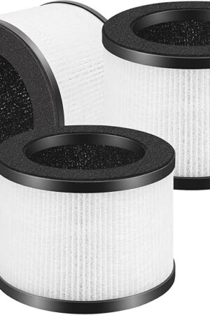 3 Pack TZ-K1 Replacement Filters Compatible with ToLife TZ-K1 and with FreAire & AROEVE MK01 MK06 MG01JH, 3-Stage Filtration H13 True HEPA filters