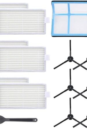 Vacuum Filter Kit Replacement for Robotic Vacuum ILIFE V3 V3S V5 V5s, Pro Robot Vacuum Cleaner 6 Filters and 6 Side Brushes and 1 Primary Filter (Pack of 13)