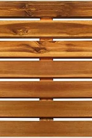 Villa Acacia Wooden Bath Mats 23 x 23 Inch Acacia Wood