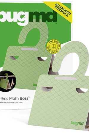 Clothes & Pantry Moth Traps (6 Count) – Sticky Glue Pheromone-Based Repellent for Closets, Cabinets & Wardrobes – Non-Toxic