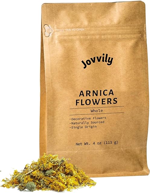 Arnica Flowers, Dried Whole Leopard's Bane, Salves & Poultices, Decorative (4 Ounces)