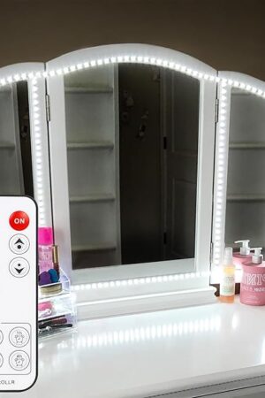 ViLSOM Led Vanity Mirror Lights Kit, 13ft/4M 240 LEDs Make-up Vanity Mirror Light for Vanity Makeup Table Set with Dimmer and Power Supply, Mirror not Included