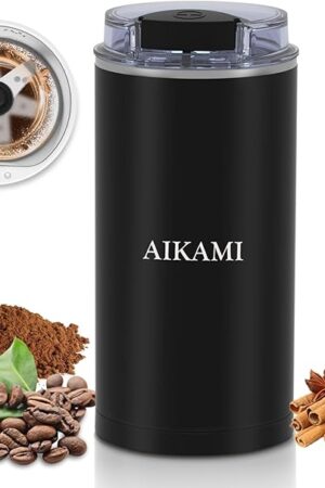 Coffee Grinder, Electric Coffee Grinder for Beans, Spices and More, Instant Coffee Beans Grinder for Home Use, Stainless Steel Blades Coffee Mill