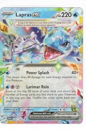 The Pokemon – Lapras ex 032/142 - Stellar Crown Double Rare Card