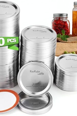 150PCS Canning lids Regular Mouth(2.76in/70mm), Upgraded Leak-Proof Mason Jar Lids for Ball/Kerr Jars, Split-Type Lid with Perfect Airtight Seal, Canning Jars Lids, Food Grade Material