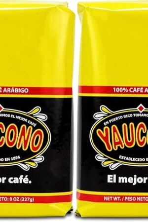 Yaucono Ground Coffee Bagged, 8 Ounce (Pack of 2)