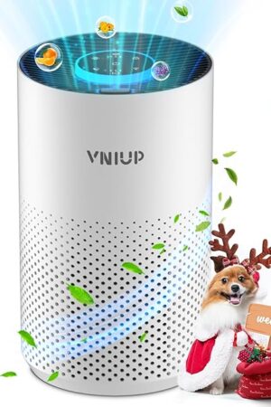 Air Purifiers for Bedroom Home up to 800 ft², Vniup H14 True HEPA Room Air Purifiers for Bedroom, with Fragrance Function Sleep Mode& Light Mode Air Cleaner for Pet Dander Odor Dust Smoke