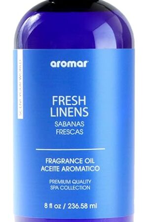 AROMAR Premium Fragrance Oil - Essential Oil for Diffusers & Home Aromatherapy - Fresh Linen 8oz