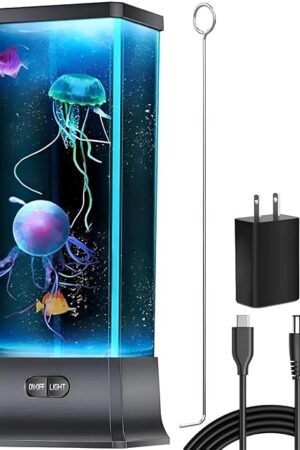 CALOVER Jellyfish Lamp Night Light for Kids Men Women for Girls Boys