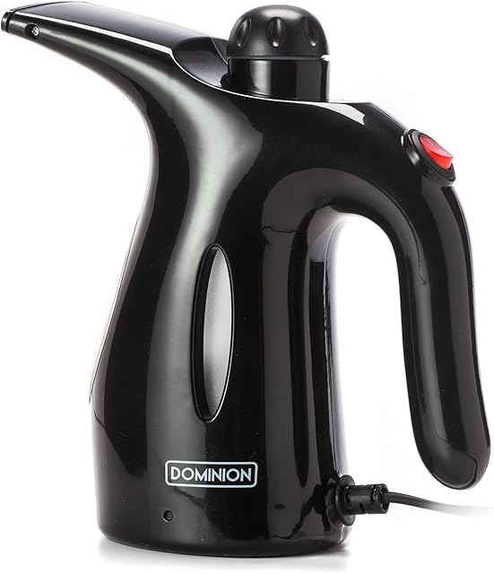 Dominion SteamMax™ Portable Handheld Garment Steamer - Ideal for Home or Travel, Fast Heating, Removes Wrinkles on Clothes and Fabric, ETL Certified (Black)