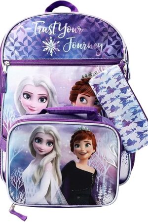 BIOWORLD Women's Frozen 4-Piece Backpack Set (Little Big Kid), White, One Size