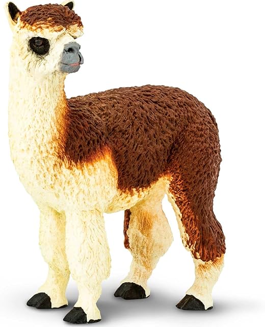 The Safari Ltd. Alpaca Figurine - Detailed 3.75" Plastic Model Figure - Fun Educational Play Toy for Boys, Girls & Kids Ages 3+