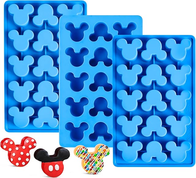 3 Pcs Mouse Gummy Candy Molds Silicone - 15 Cavity Non-Stick Chocolate Molds Food Grade Silicone for Candy, Jelly, Chocolate, Ice Cube, Soap, Wax Melt, BPA Free and Dishwasher Safe