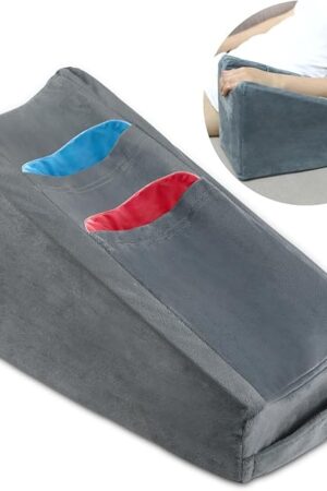 Arm Elevation Pillow Arm Wedge Pillows for Adults Arm Support Pillow with Pocket for Post Surgery Elbow Rest Pillow with Removable Pillow for Sleeping(Grey)