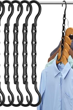 AMKUFO 6 Pack-Closet-Organizers-and-Storage, Magic-Hangers-Space-Saving-for-Clothes, Closer-Organizer-for-Closet-Organization, Space-Saver-Hanger-Organizer-for-Multipurpose, Dorm-Room-Essentials