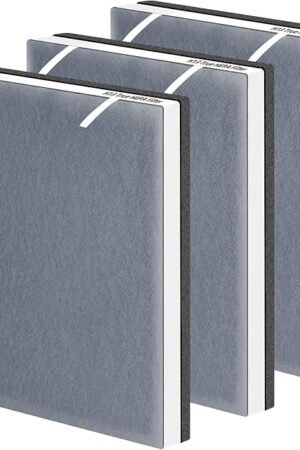 Vital 100 True HEPA Replacement Filter for LEVOIT Vital 100 Air Purifier,3-in-1 H13 HEPA High-Efficiency Activated Carbon Filter,Vital 100-RF,3 Pack,White