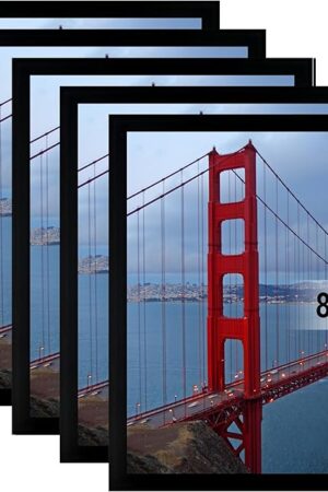 BESCRCL 8x10 Picture Frame Wall Hanging Photo Frame, Black, 5 Pack