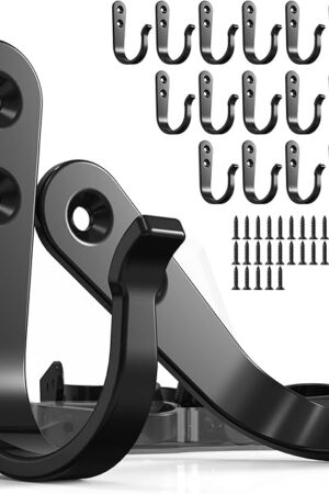 20PCS Wall Hooks for hanging, Metal Wall Hooks for Coats, Coat hooks for Wall, Heavy Duty Single Prong Wall Hooks With 40 Pieces Screws for Hanging Coats，Towel，Backpack，Hat, Dog Leashes，Coffee Mug