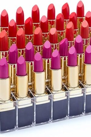 Benbilry Acrylic Lipstick Organizer 40 Slot 8 x 5 Arrangement