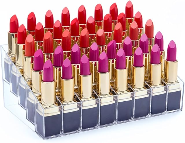 Benbilry Acrylic Lipstick Organizer 40 Slot 8 x 5 Arrangement