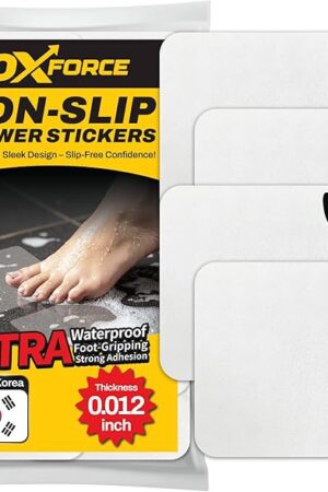 [Made in Korea] Ultra-Thin Bathtub Non Slip Stickers - Diamond Grip Anti Slip Shower Stickers with Strong Adhesive for Elderly, Safety Use (10)