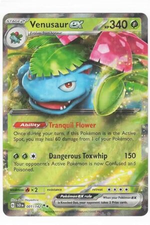 The Pokemon - Venusaur ex 001/142 - Stellar Crown Double Rare Card