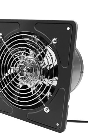6 Inch Kitchen Exhaust Fan with Speed Controller,235CFM Wall Exhaust Fan,115V 40W Ventilation Blower for Kitchen,Meeting Room,Shop, Smoking Room, Industrial Ventilation Use (6-inch Black)