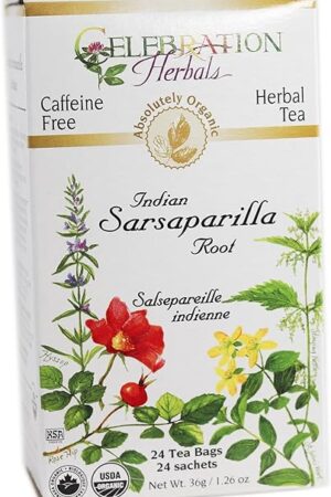 Celebration Herbals Organic Sarsaparilla Root Tea Bags 24 Count