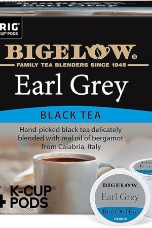 Bigelow Earl Grey Black Tea Keurig K-Cups, 24 Count Box | Caffeinated | Pack of 1 | 24 K-Cup Pods Total