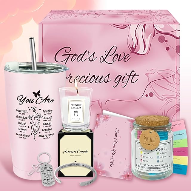 Christian Gifts for Women, Unique 8 Pcs Inspirational Gifts for Women, Religious Gift for Woman for Christmas, Thanksgiving, Easter, Birthday, Spiritual Gift for Woman, Mom, Sister, Friend, Wife
