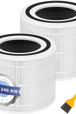240 True HEPA Replacement Filter for Puro 240 Air Purifier,3-in-1 High-Efficiency HP-14 with Activated Carbon Filter,2 Pack
