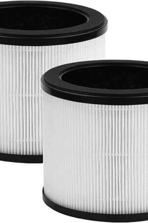 360° Air Purifier Filter for Bionaire BAPF361 - HAPF360 Type J Replacement Filter Compatible with Holmes HAP360W, 2 Pack