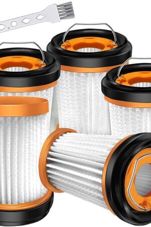Wandvac Filter Replacement for Shark WV201 Wandvac Handheld Vacuum ion w1 cord-free wv200 WV201, WV205, WV220,Part # XHFWV200,5 Pack Filters