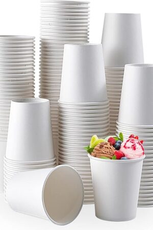 600 Pack 5 oz Paper Cups, Disposable Bathroom Mouthwash White Hot Drinking Cups for Home, School and Office