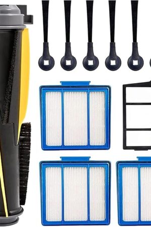 12 Pack Replacement Parts for Shark AV911S EZ IQ R101AE (RV1001AE) IQ R101 (RV1001) UR1100SRUS AV1002AE AV1010AE RV100AE Robot Vacuum Cleaner,1 Main Brush, 3 Filters,6 Side Brushes,1 Pre Filter