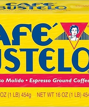 Café Bustelo Espresso Dark Roast Ground Coffee Brick, 16 Ounces