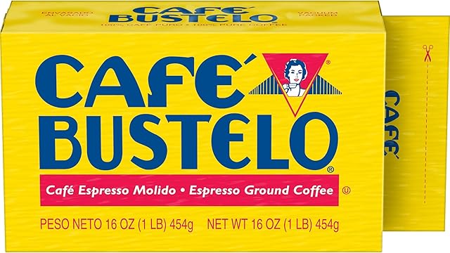 Café Bustelo Espresso Dark Roast Ground Coffee Brick, 16 Ounces