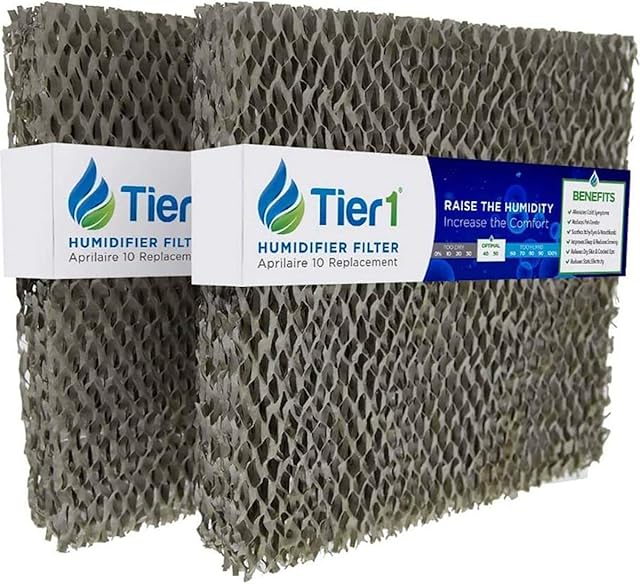 Tier1 Humidifier Filter Replacement for Water Panel 10 Aprilaire Models 110, 220, 500, 550, 558 - Improves Air Quality in Homes and Offices - (2 Pack)